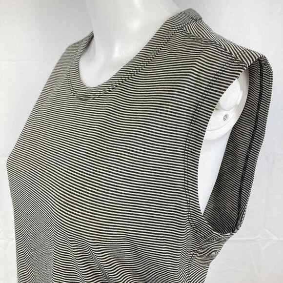 NWT Toad & Co Dress Womens Sz M Black Gray Striped Stretch Knit Tank‎ - Picture 4 of 13